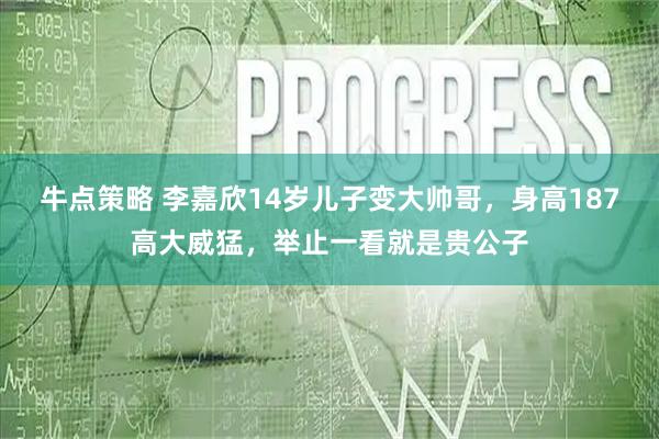 牛点策略 李嘉欣14岁儿子变大帅哥，身高187高大威猛，举止一看就是贵公子